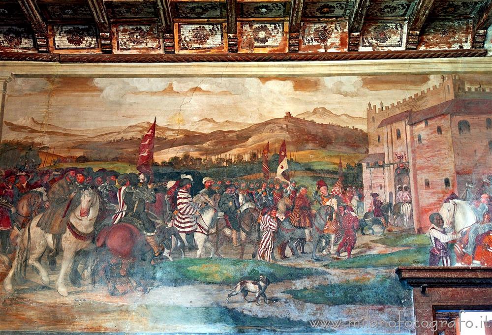 Cavernago (Bergamo) - L'arrivo di Re Cristiano di Danimarca al Castello di Malpaga 